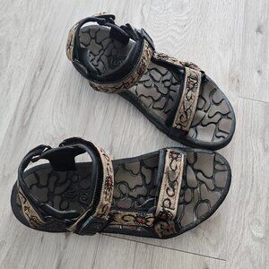 Teva | River Bed brown scorpion print outdoor hiking gorpcore sandals | MENS 10